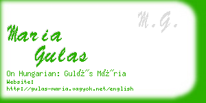 maria gulas business card